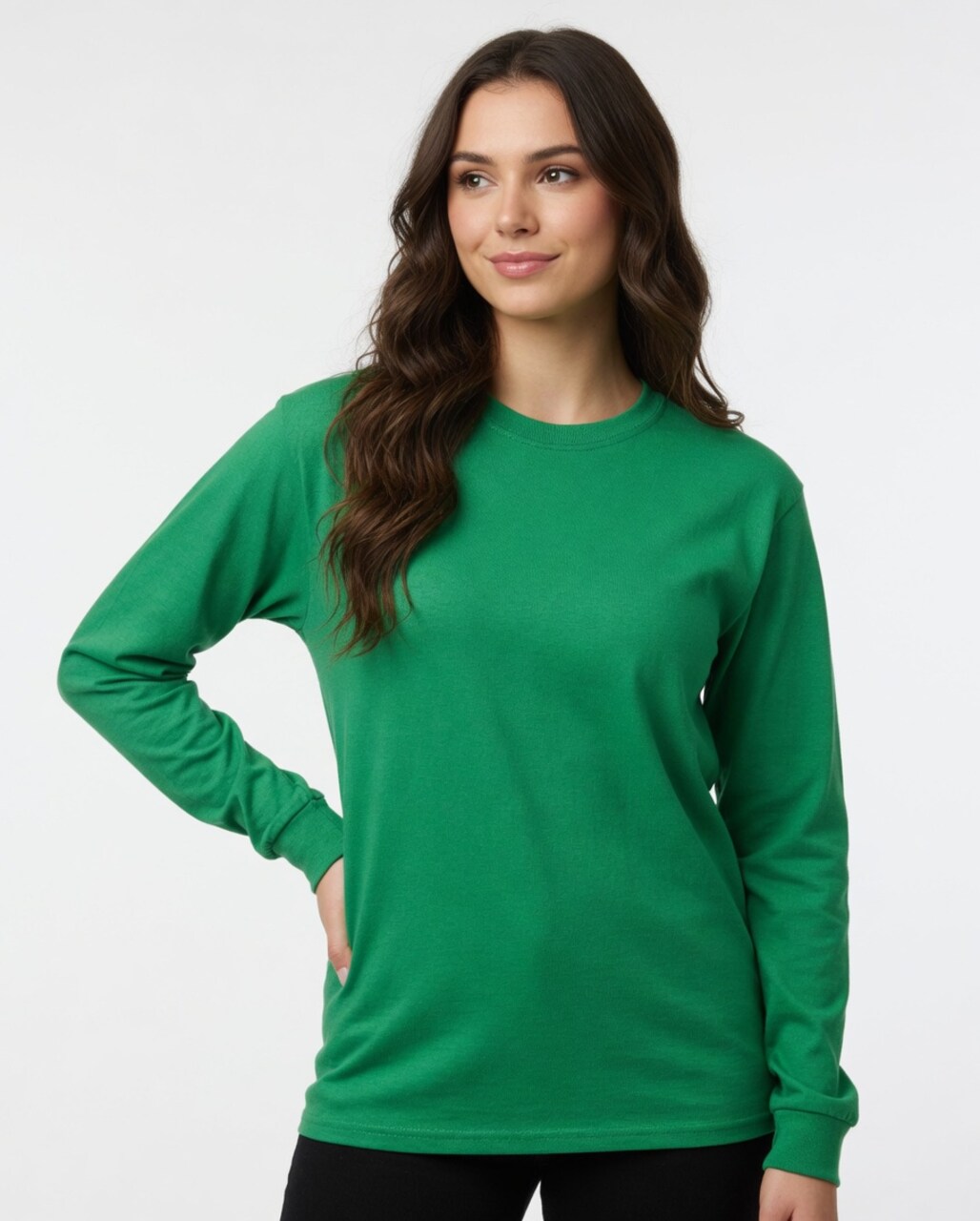 Gildan Heavy Cotton Long Sleeve Crewneck T-Shirt for Layering & Custom Printing 100% U.S. Cotton Tee